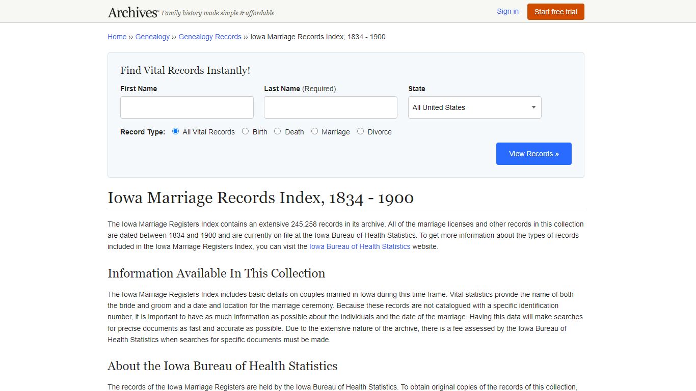 Iowa Marriage Records | Search Collections & Indexes - Archives.com