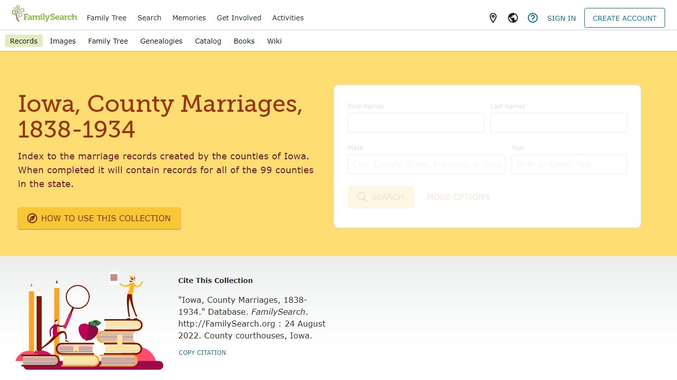 Iowa, County Marriages, 1838-1934 • FamilySearch